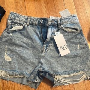 Zara never worn Jean shorts size 6